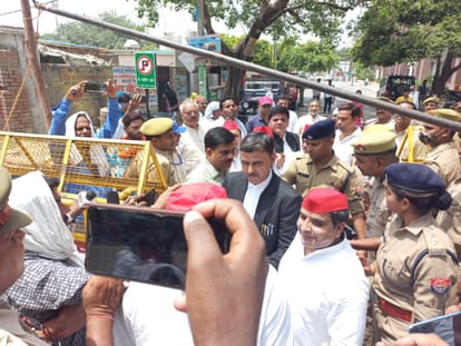 Lok Sabha By Election samajwadi party candidate Dharmendra Yadav and bjp candidate dinesh lal yadav Nirhua nomination in  Azamgarh latest news