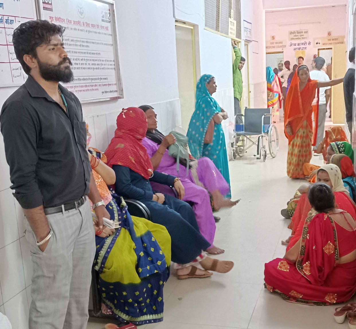 Heat stroke with heat stroke, people falling ill