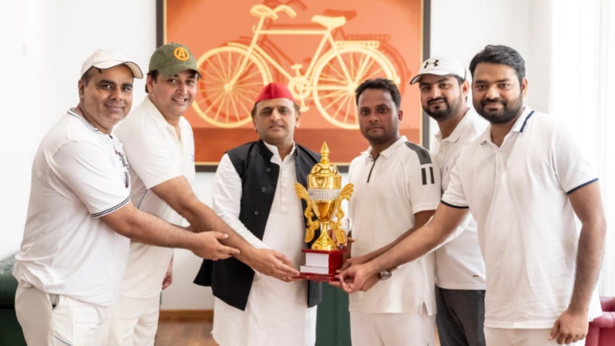 SP MLA defeated BJP in a friendly cricket match.