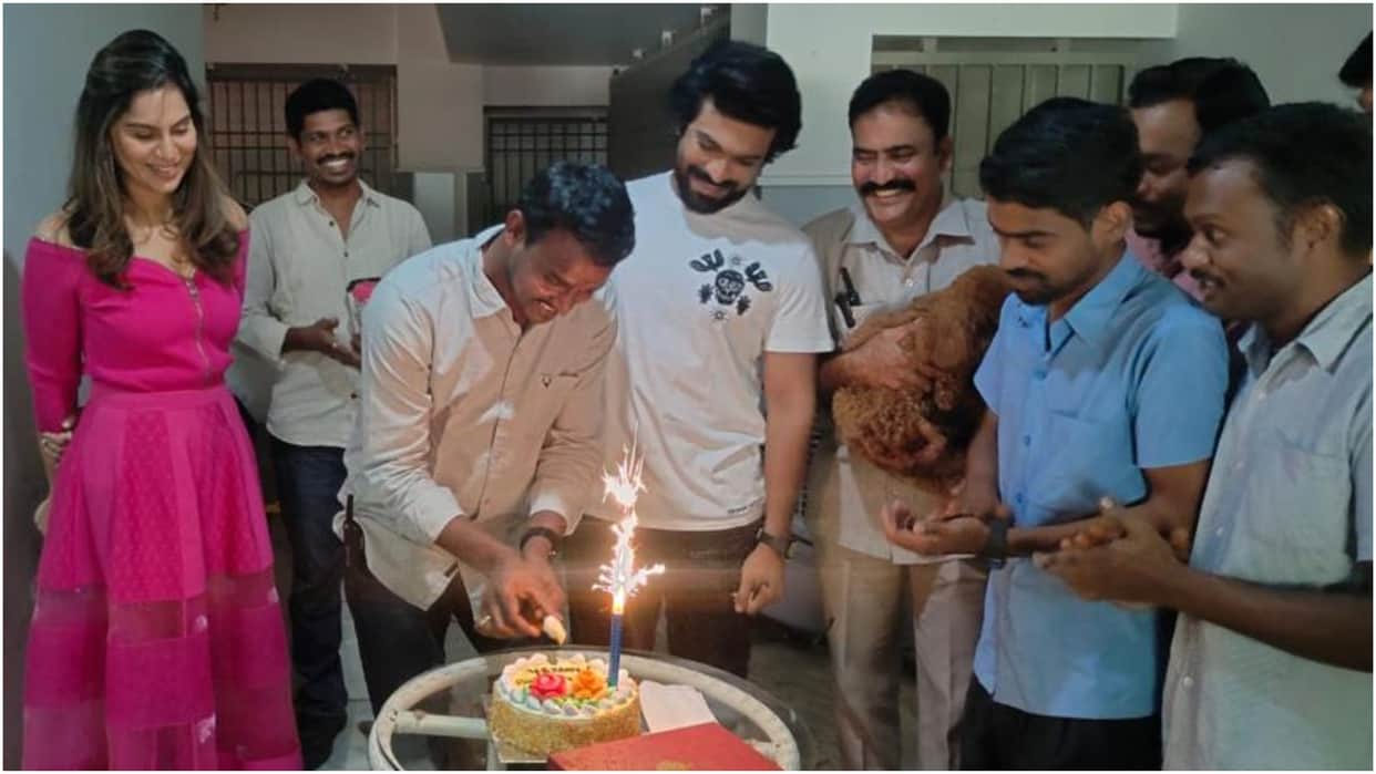 Ram Charan Celebrates His Driver Naresh Birthday With Wife, See Photos
