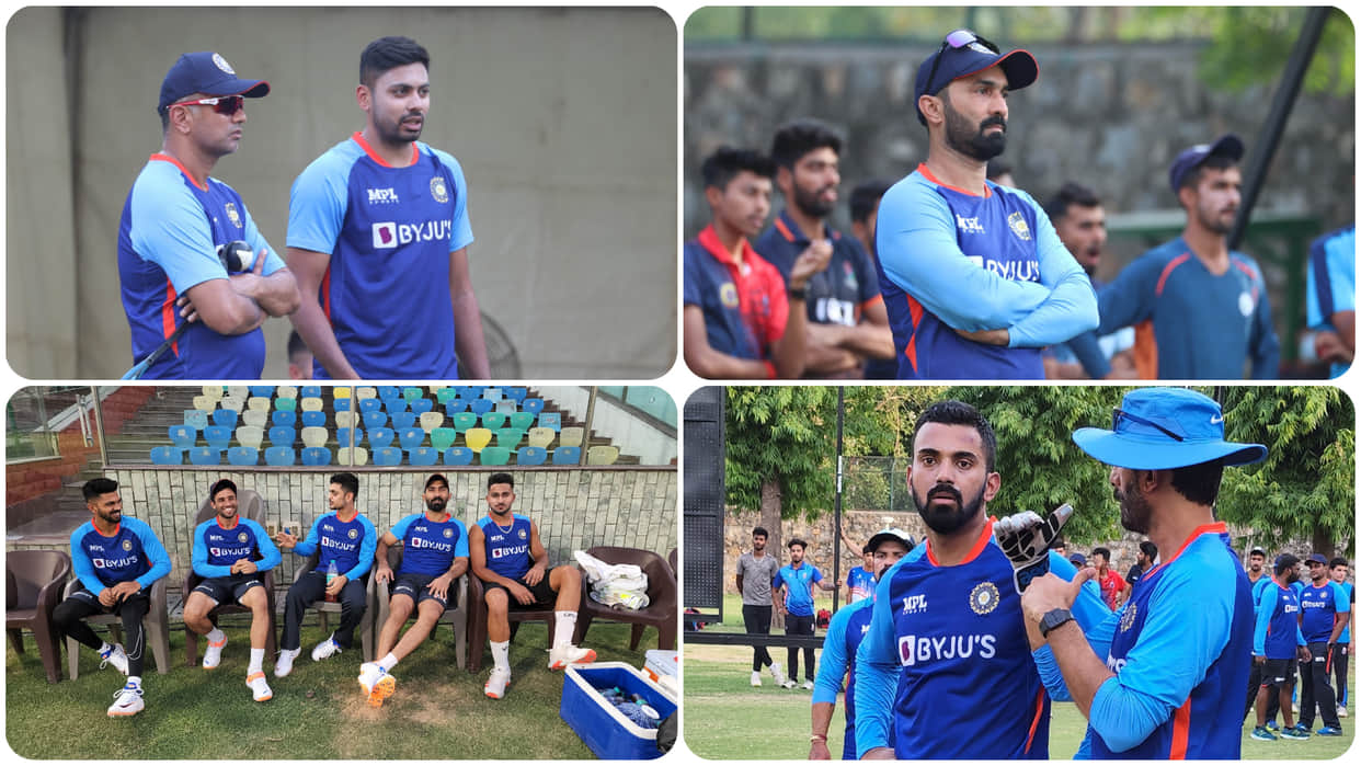 Team India prepares for IND vs SA T20 Series Rahul Dravid gave tips to Avesh Khan and Umran Malik