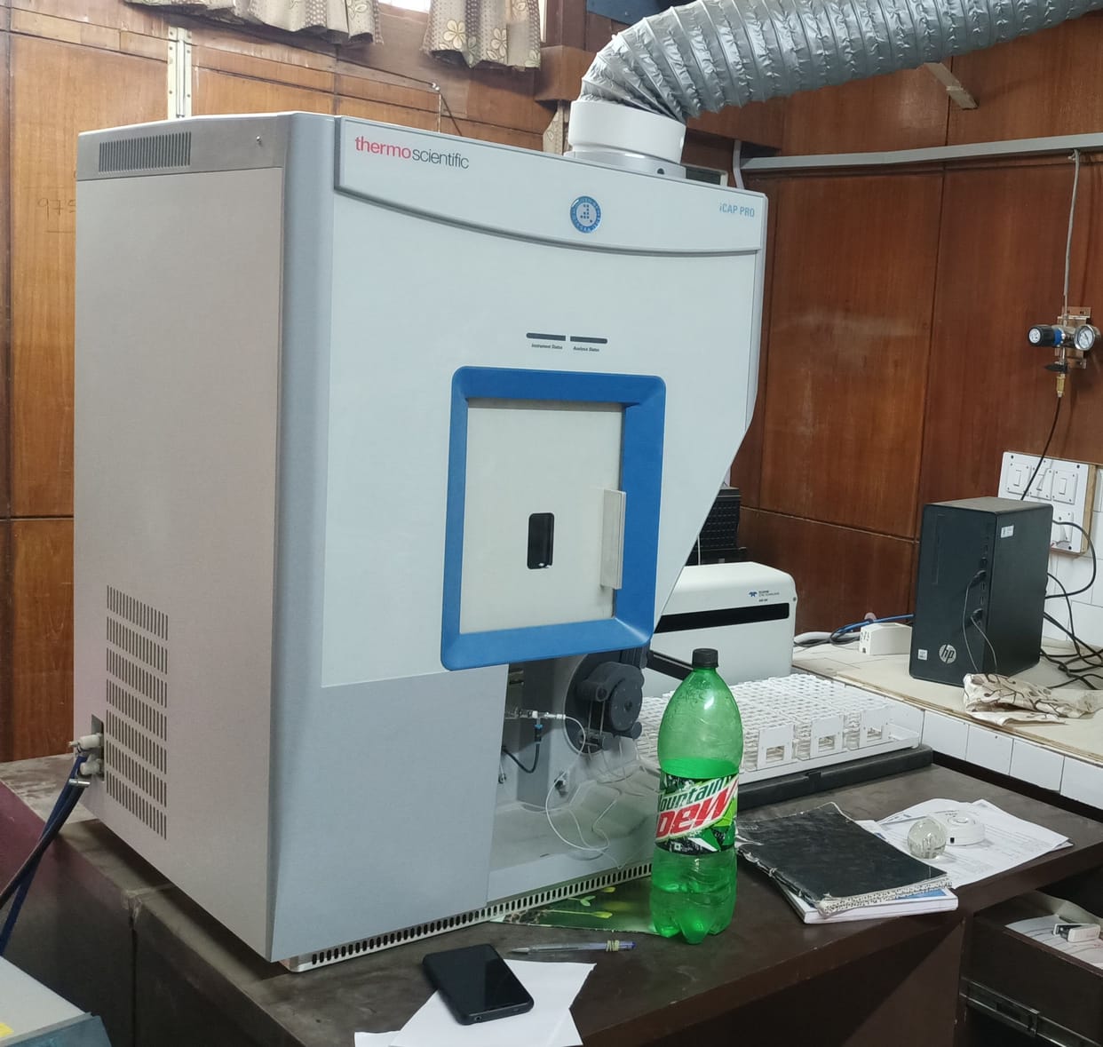 Modern soil testing machine was found, but the one who operated it was not found