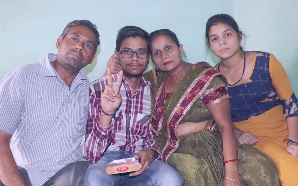 Vivek got fourth position in Board result Merit