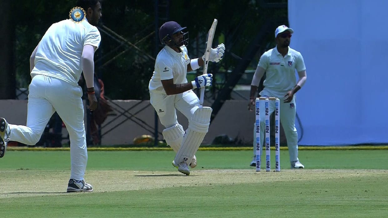 Ranji Trophy 2022-23 UP ALL out for 155 Karnataka lead by 98 runs 21 wickets fell on the second day