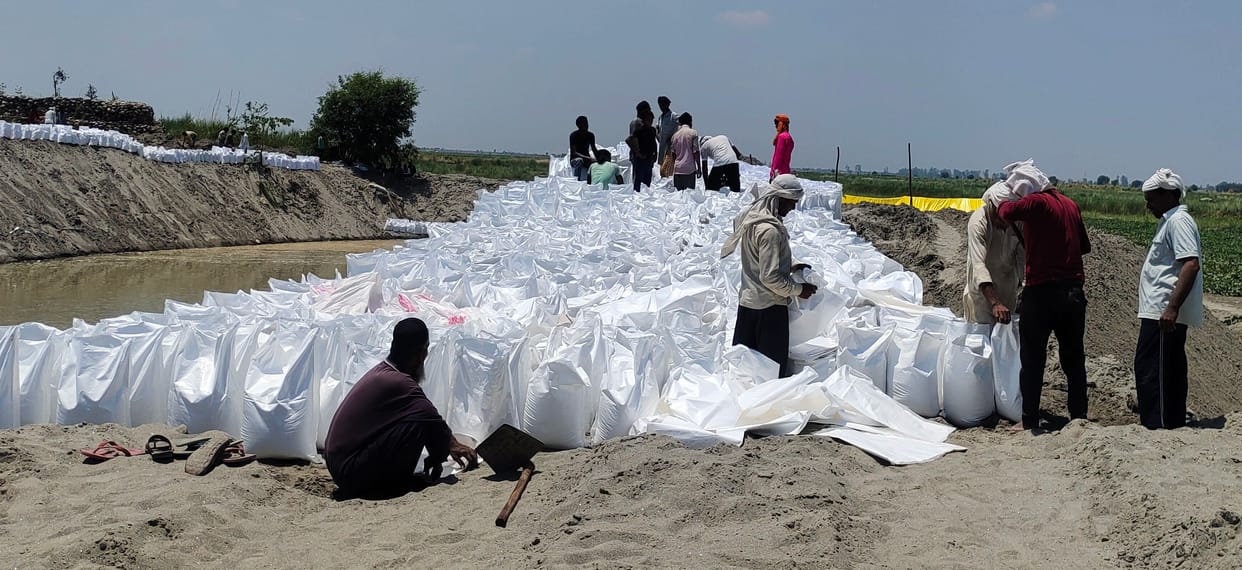 Rain on head, preparations incomplete to deal with floods