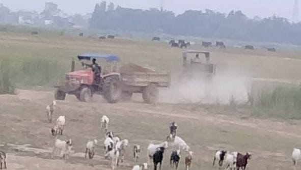 Lease of three ghats, sand mining is happening at 20 places