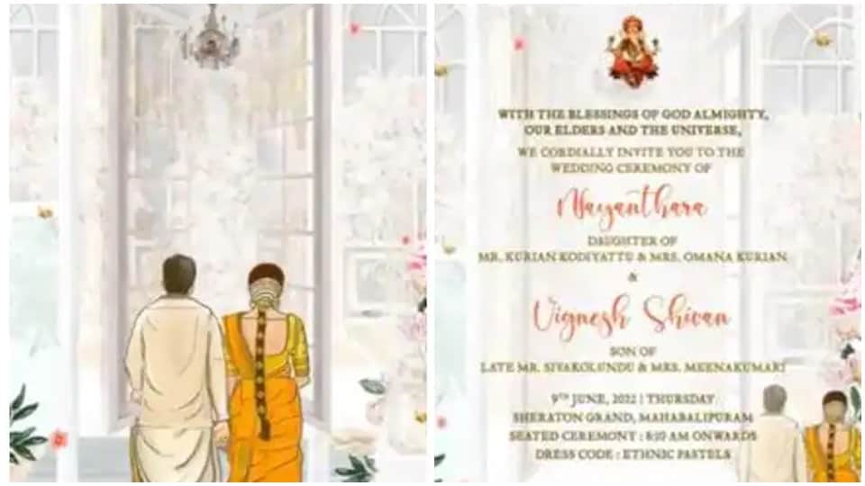 vignesh shivan nayanthara wedding tight security at venue wedding card goes viral on social media