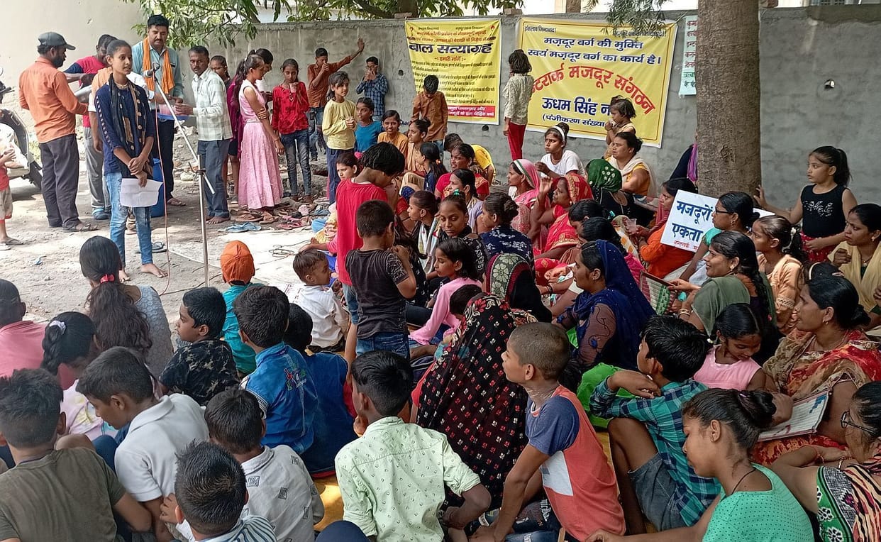 The children had to do the panchayat for two times lying in the house of the laborers