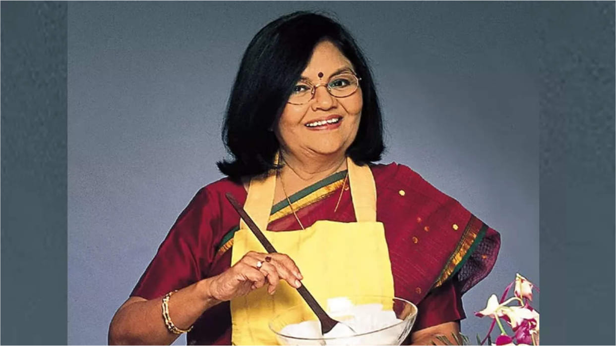 tarla dalal who worte many books of vegetarian recipe and awarded with padma shri