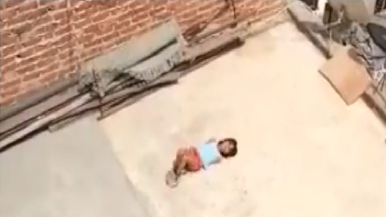 video of girl circulating on Social Media wherein girl is seen tide on roof