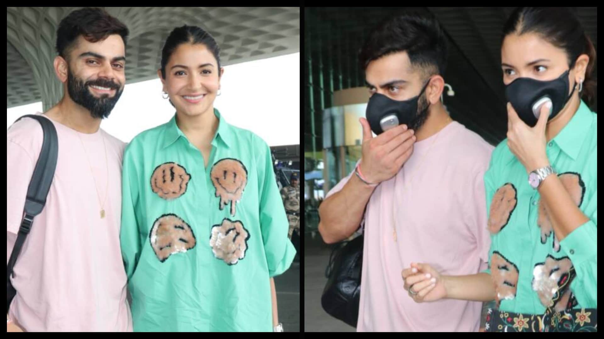 Anushka Sharma Virat Kohli Spotted hand in hand at mumbai airport