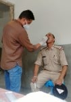 रोहतांग टनल में राष्ट्रपति के दौरे को लेकर ड्यूटी पर तैनात पुलिस कर्मी का कोरोना टेस्ट के लिए सैं