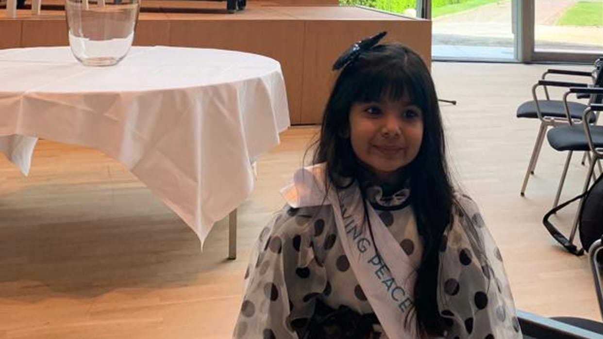 Five year old Samar of Ajmer gave message of saving water in Netherlands