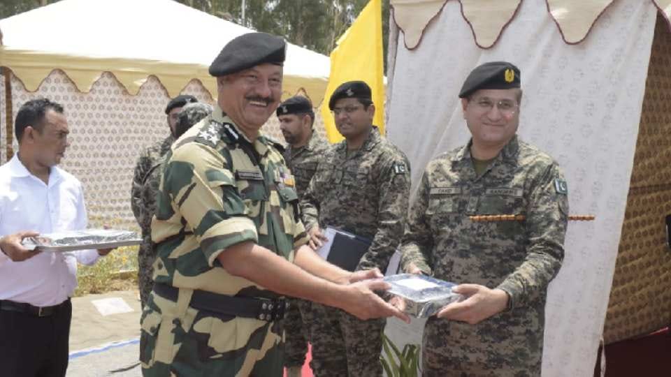 BSF and Pakistan Rangers meeting at International Border in Punjab