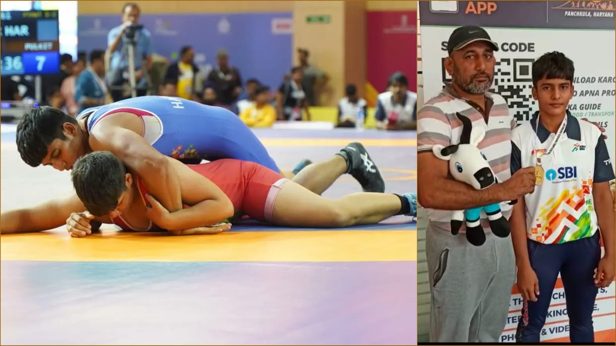 Wrestler Pulkit of Jind won gold medal in Khelo India Youth Games