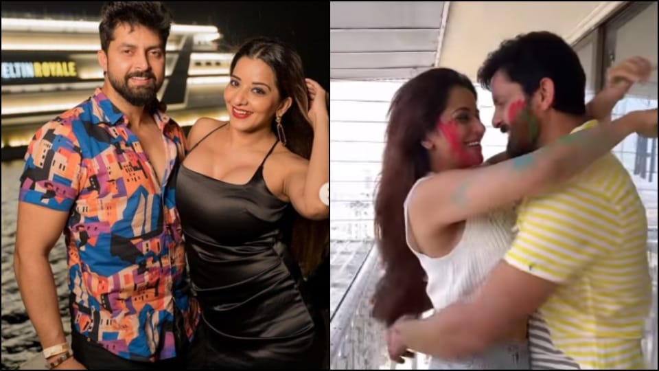 monalisa shared romantic video with husband vikrant singh on film jugjugg jeeyo song rangi saari