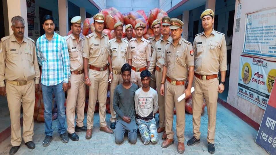 ganja smuggling in film Pushpa style three smugglers arrested in Agra