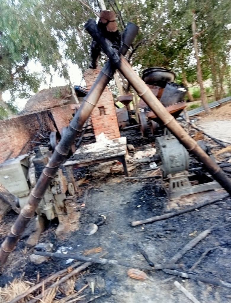 hardoi news,Fifty thousand goods burnt by fire