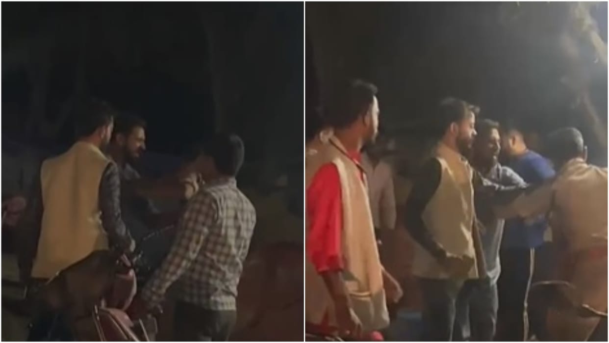 Ministers Nephew accused of beating homeguard in jhansi says viral video