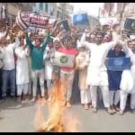 लुधियाना में नूपुर शर्मा के खिलाफ प्रदर्शन।