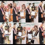 हिमाचल प्रदेश केंद्रीय विश्वविद्यालय के दीक्षांत समारोह में मेधावियों को डिग्रियां और मेडल प्रदान करते राष्ट्रपति रामनाथ कोविंद।