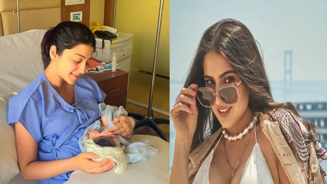 hungama actress pranita subhash gives birth to baby girl and sara ali khan bold look in bikini top today celebrity update in 10 pictures