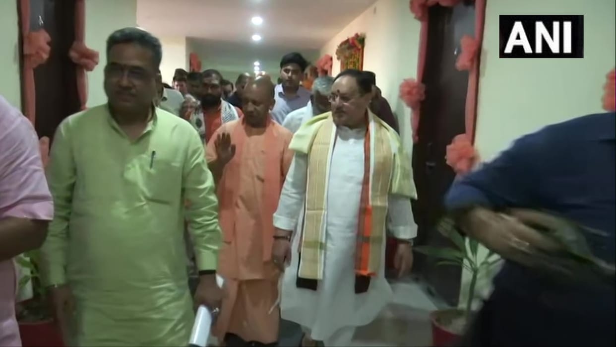 JP Nadda and CM Yogi inaugurated new regional office of BJP