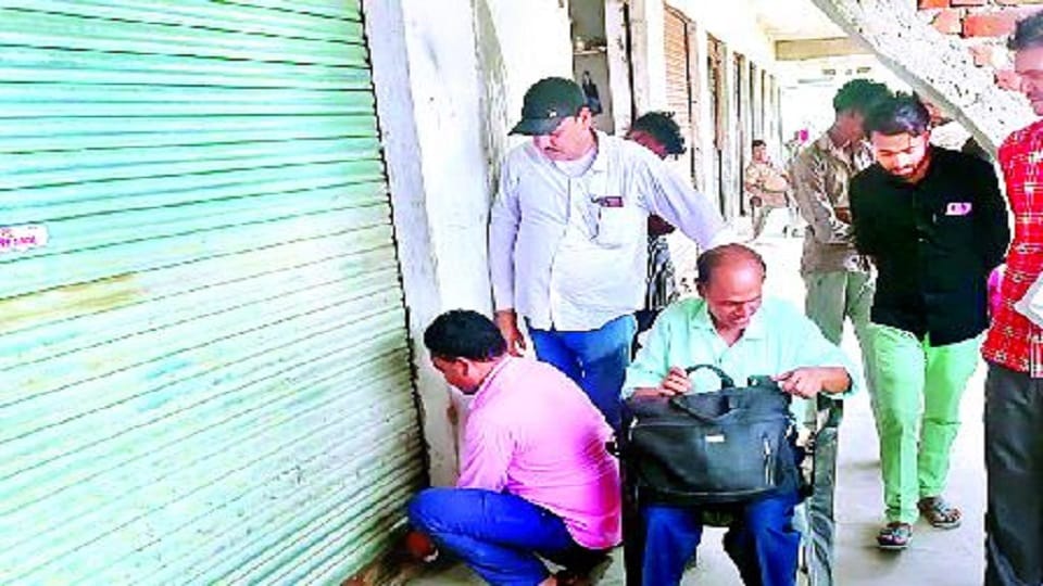 health department team raided a nursing home operator jumped off the roof and fled Etah