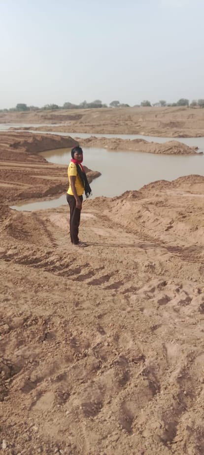 Illegal mining being done in the name of making way from the fields