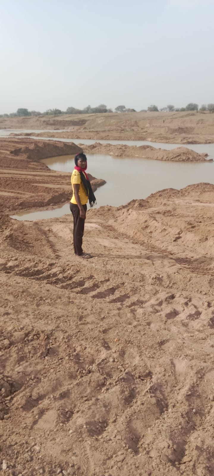 Illegal mining being done in the name of making way from the fields
