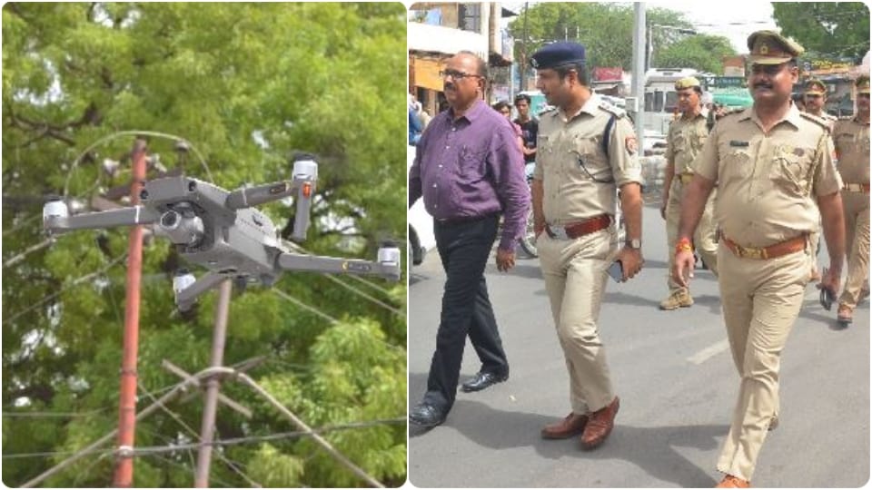 Drone surveillance kept in Idgah-Jama Masjid and mixed population due to Friday prayers in Mathura  