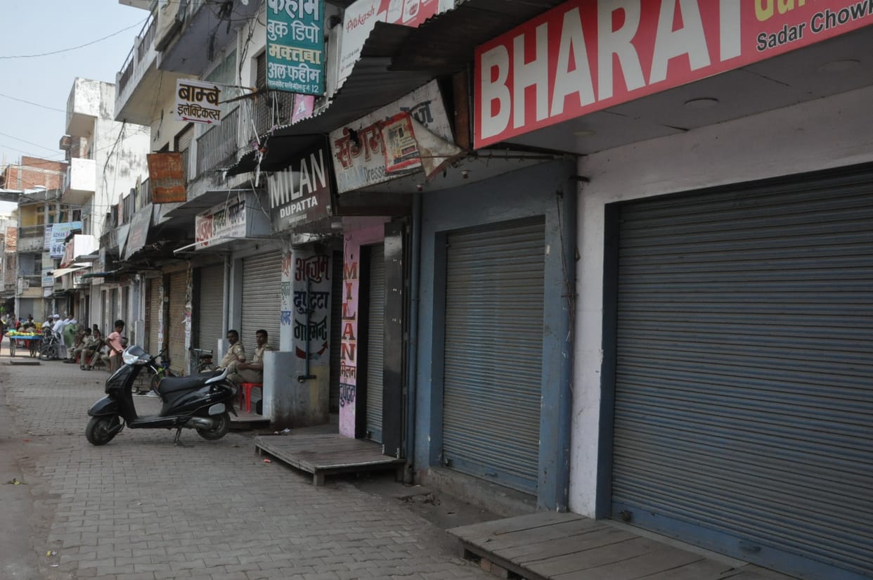 Shops remained closed in Muslim dominated areas