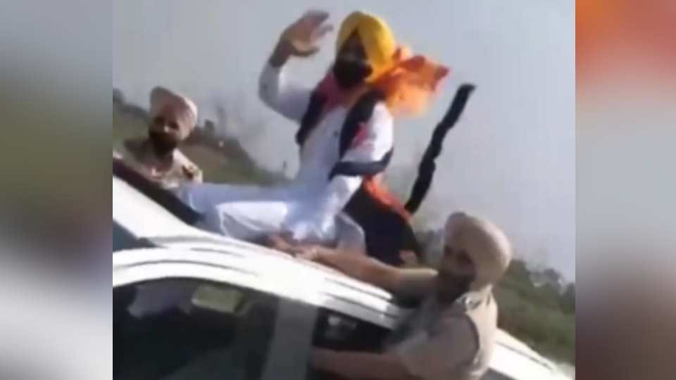 Punjab transport minister undated video sitting on car sunroof triggers row