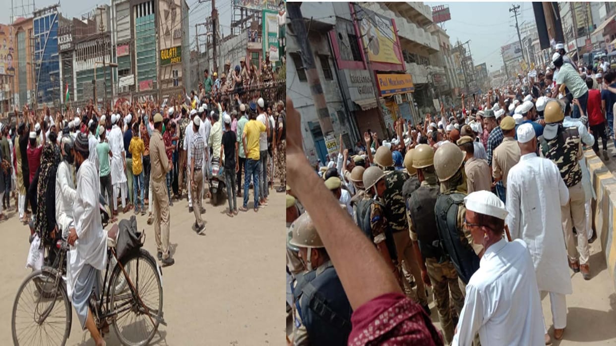 Juma Namaz :Procession taken out after Friday prayers in Saharanpur, fierce demonstrations