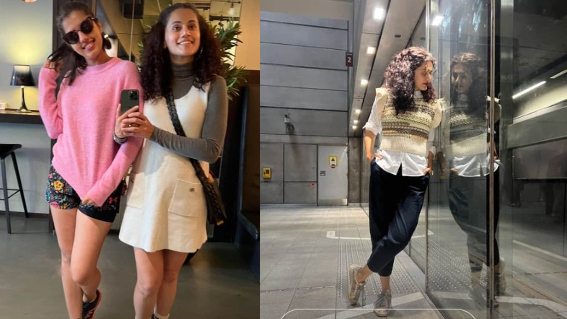 taapsee pannu holidays with sister shagun in denmark actres shares savours danish delicacy and quick workout