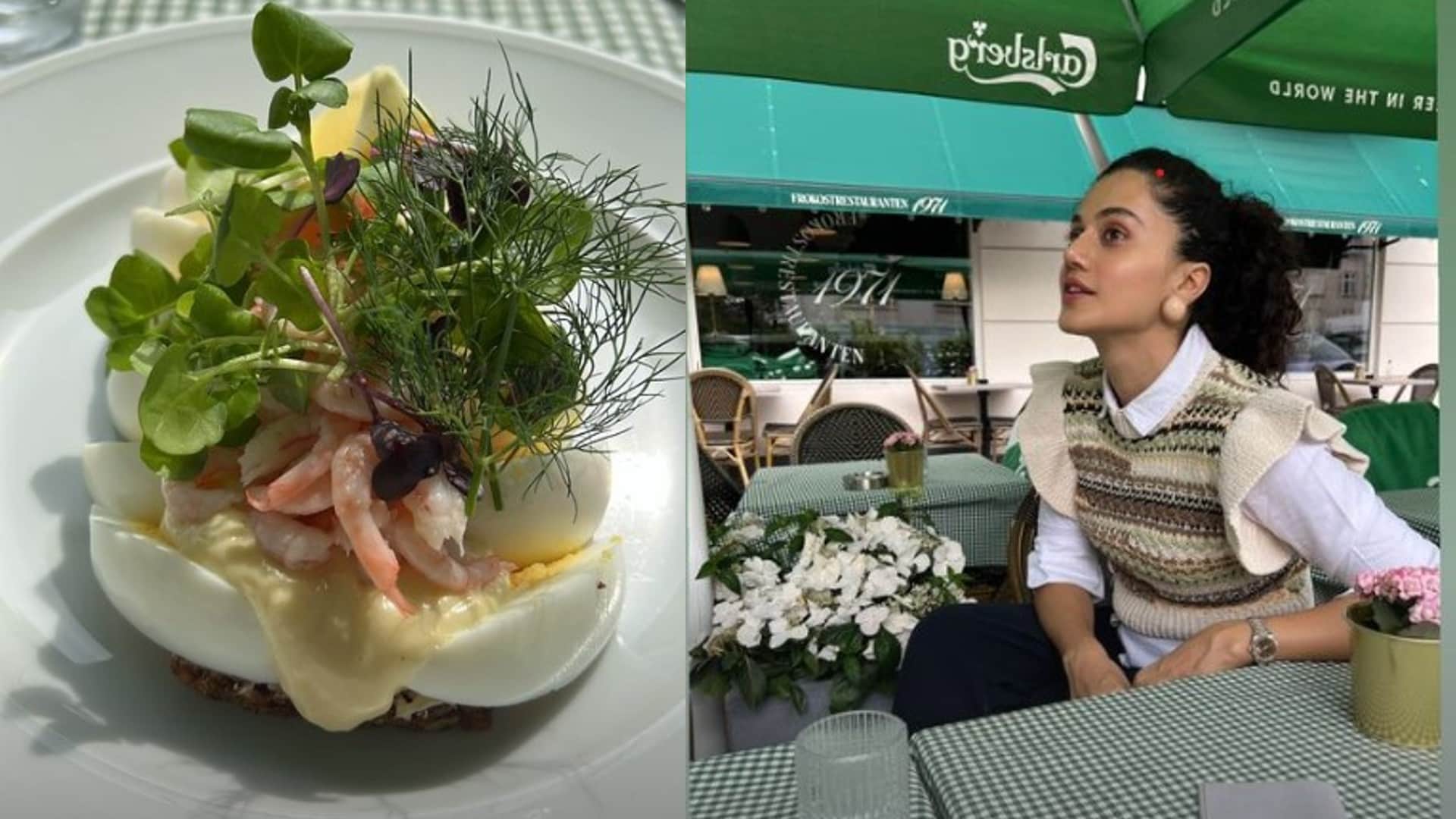 taapsee pannu holidays with sister shagun in denmark actres shares savours danish delicacy and quick workout