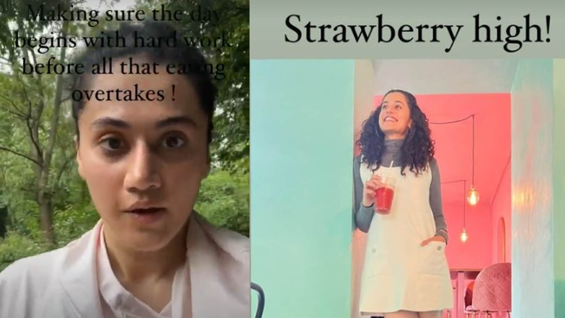 taapsee pannu holidays with sister shagun in denmark actres shares savours danish delicacy and quick workout