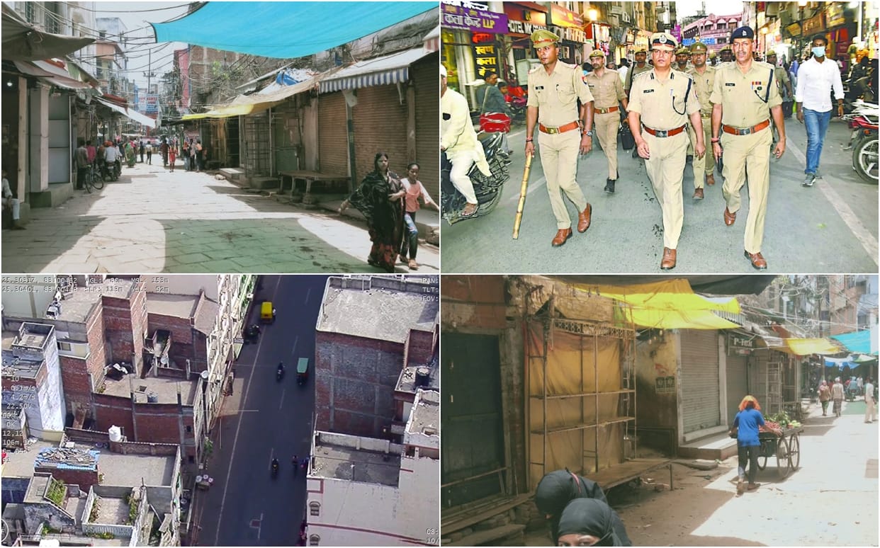 Gyanvapi Masjid First jumme ki namaj after Kanpur violence high alert in Varanasi police monitoring with drone