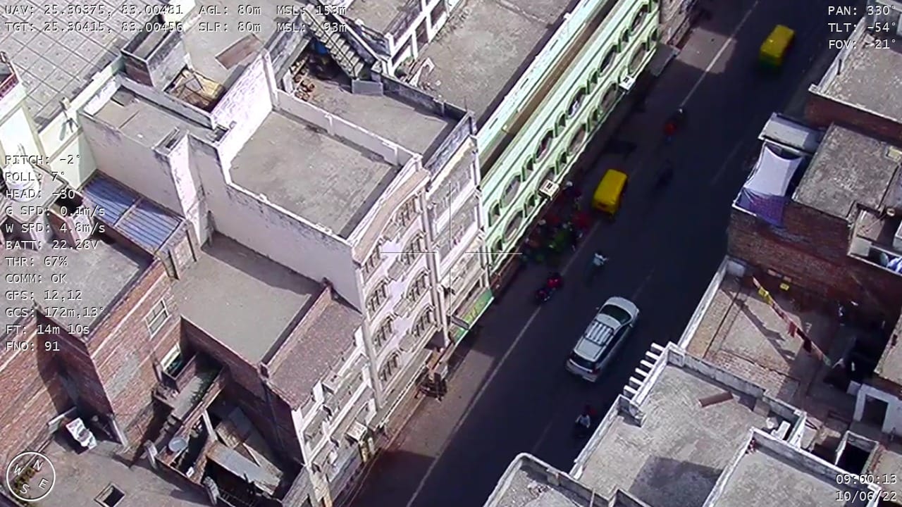 Gyanvapi Masjid First jumme ki namaj after Kanpur violence high alert in Varanasi police monitoring with drone