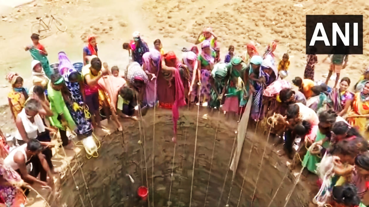 Water crisis Maharashtra villagers risking lives for a bucket of water