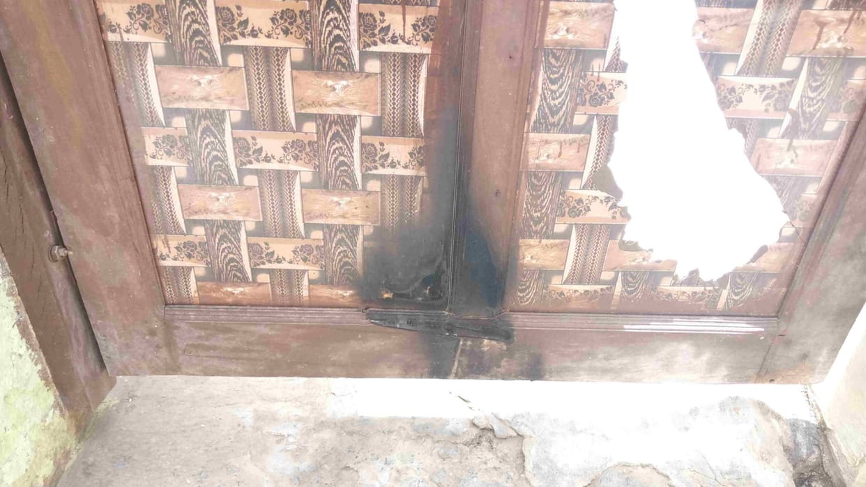 Attempt to set fire to four houses of a particular religion in a village of Sonipat