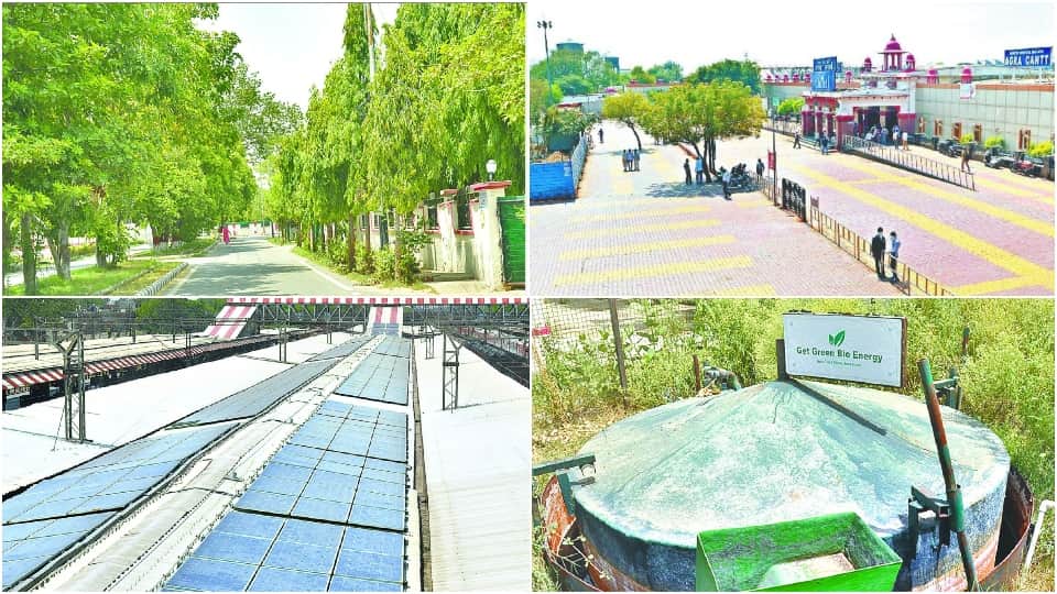Railway did environmental protection work at Agra Cantt station