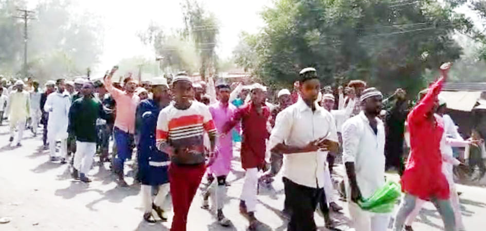 Muslim community furious over WhatsApp status, took out procession