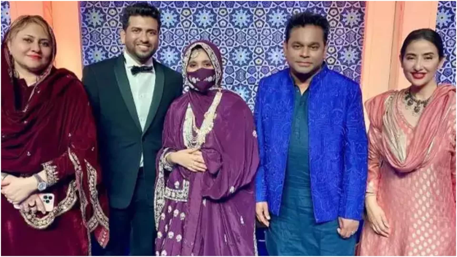 AR Rahman Daughter Khatija Wedding Reception Honey Singh Sonu Nigam And Manisha Koirala Attends the Party