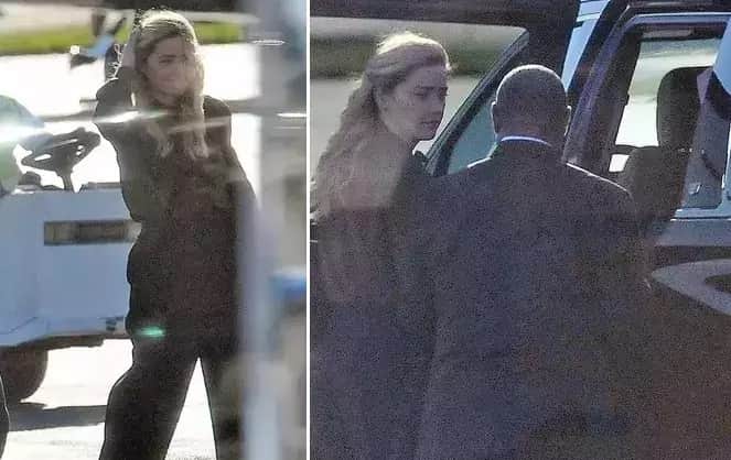 Amber Heard was seen coming out of the private plane for the first time after the defamation case, johny depp fans slam actress