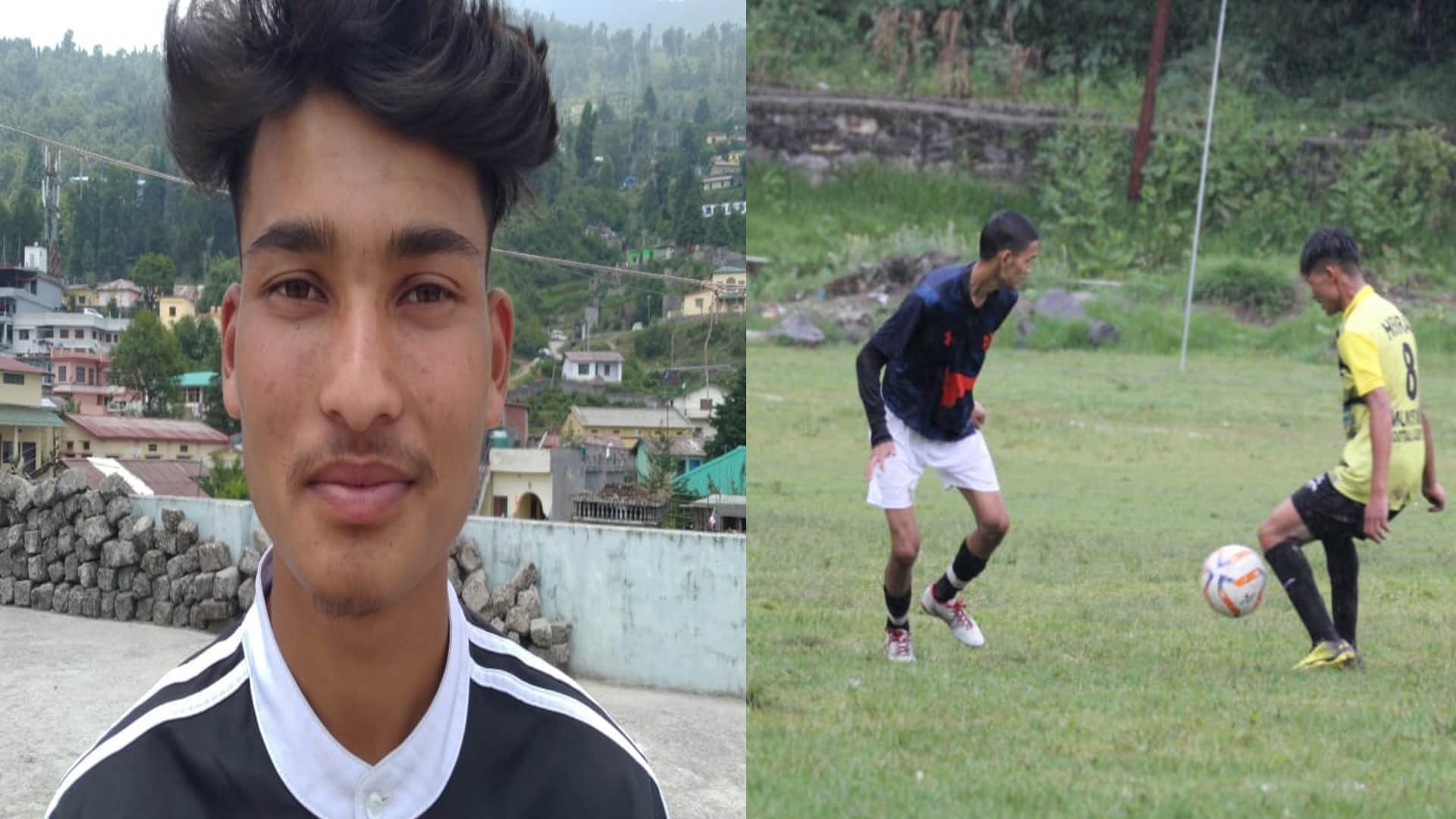 Young football player hemraj johari video viral, Cm Pushkar singh dhami praises, Pithoragarh boy scored with corner kick, See Photos