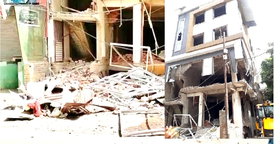 Kanpur Violence, Bulldozer on the building of Mohammed Ishtiaq, accused of violence, KDA demolished the illegal building