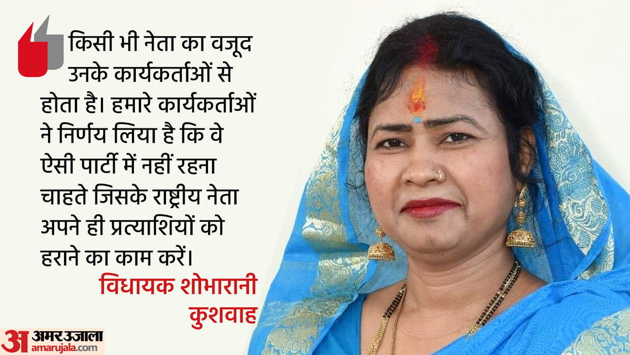 MLA Shobharani big attack on BJP who voted for Congress candidate in Rajya Sabha elections