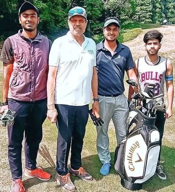 Kapil Dev, former captain of the Indian cricket team arrived to play golf