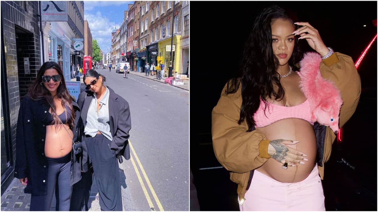 Sonam Kapoor Flaunts Baby Bump On The Streets Of London With Sister Rhea Kapoor, Fans Said She is Coping Rihanna